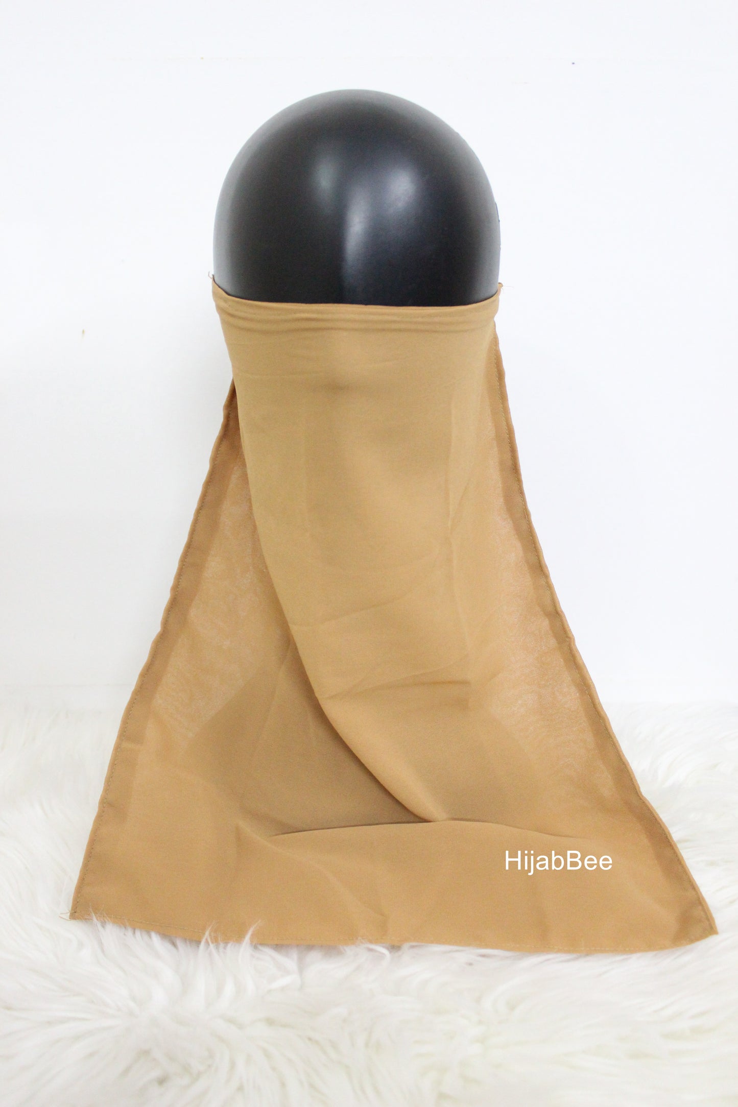 Tie back niqab - Caramel