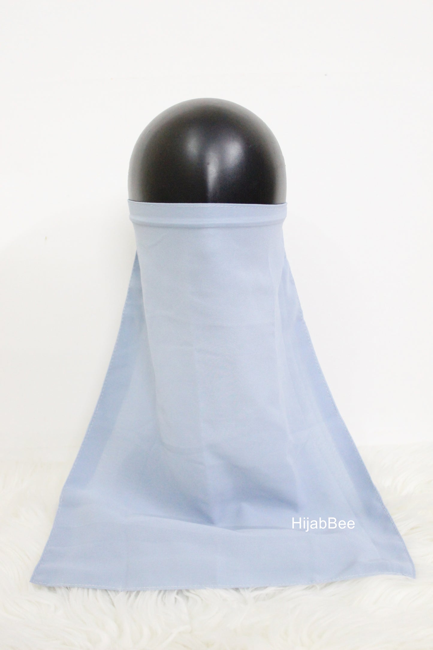 Tie back niqab - Light Denim