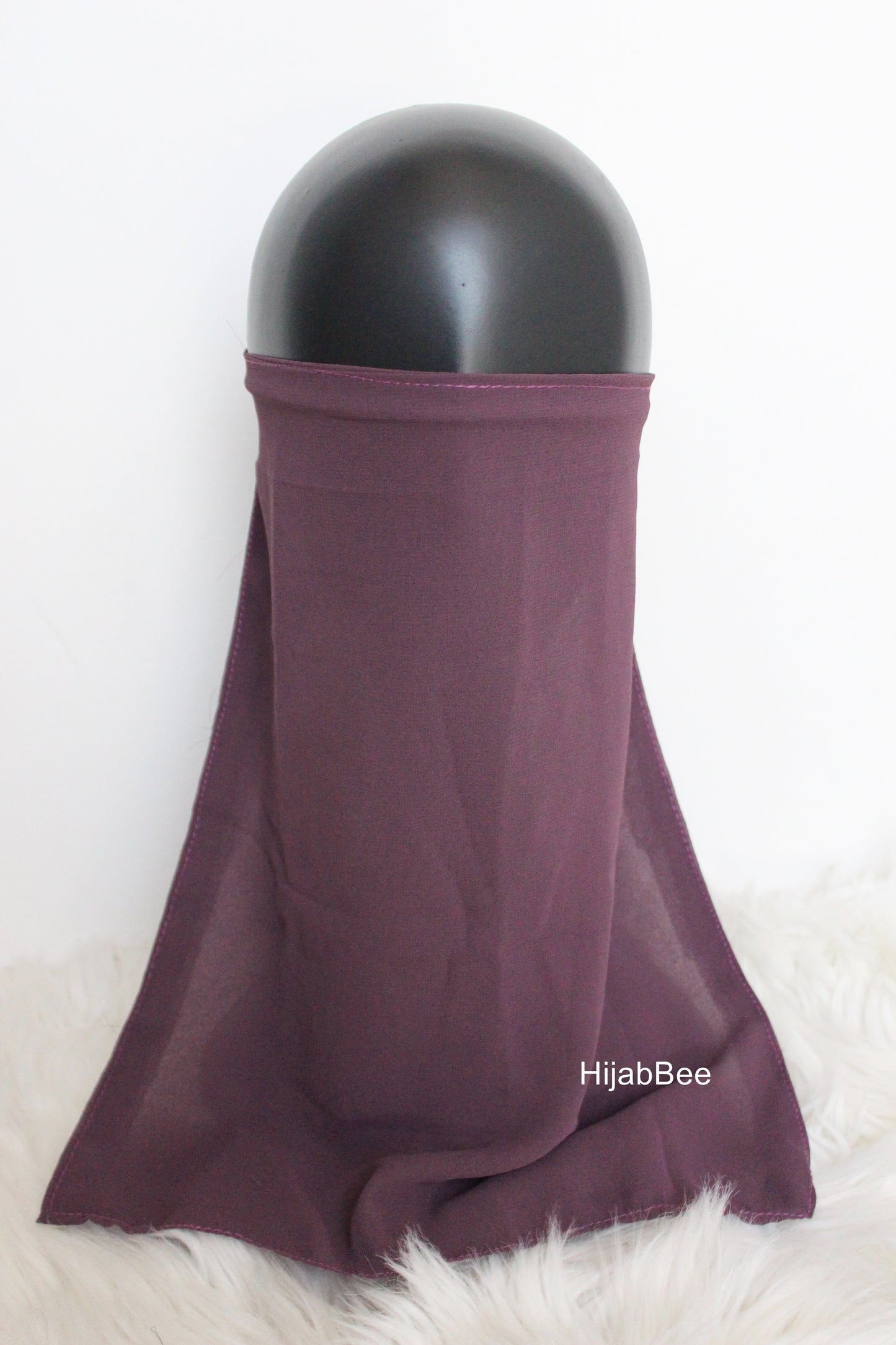 Tie back niqab - Purple