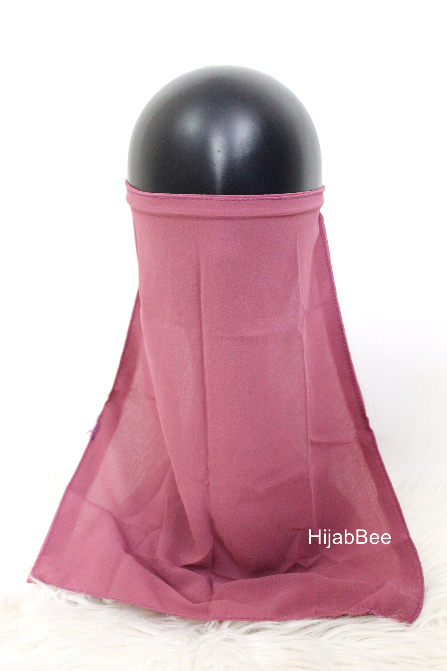 Tie back niqab - Raspberry pink