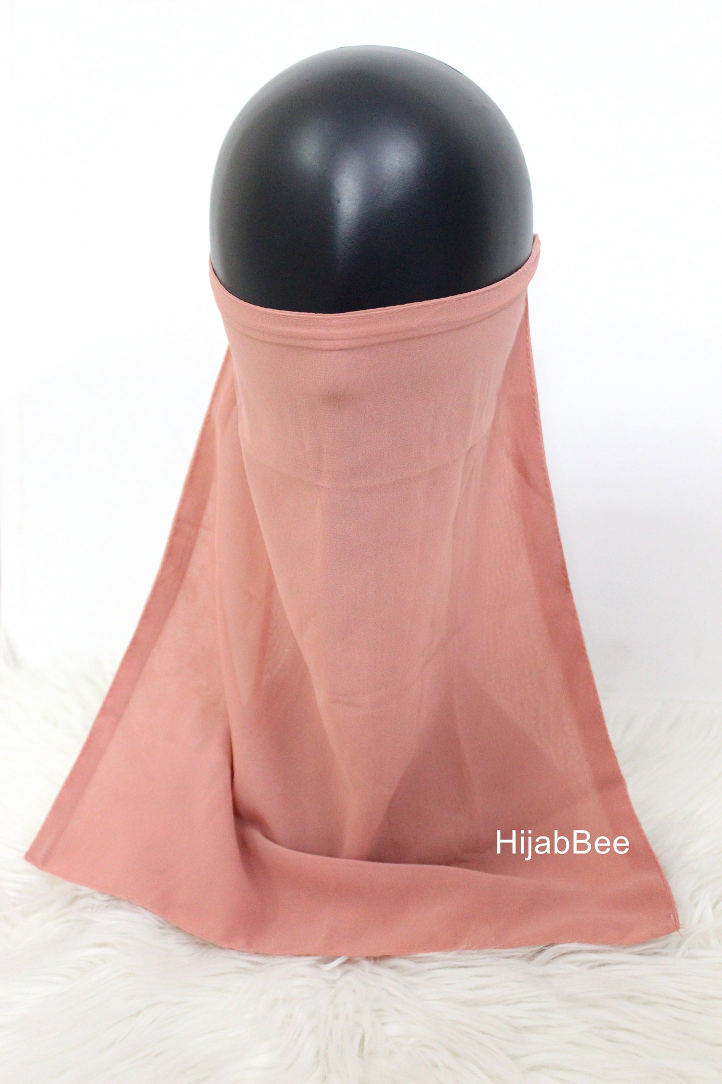 Tie back niqab - Rose