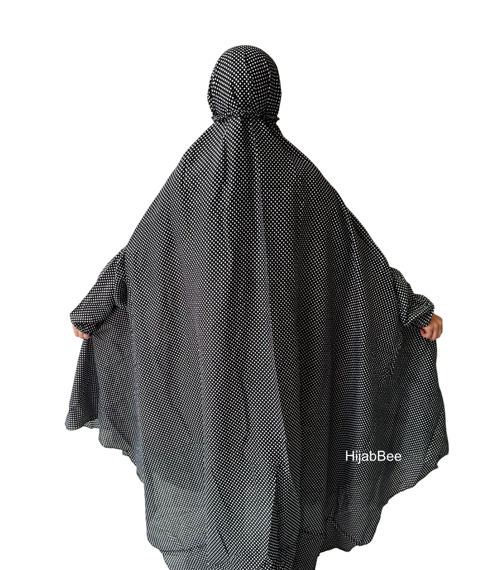 NAMAZ CHADAR - POLKA DOTS (BLACK)