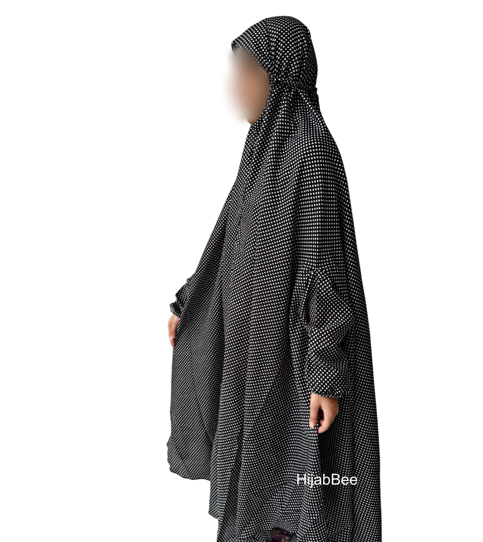 NAMAZ CHADAR - POLKA DOTS (BLACK)