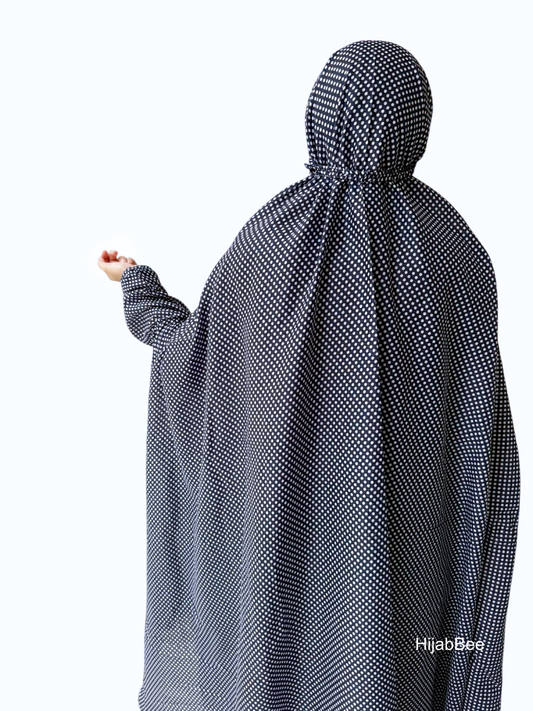 NAMAZ CHADAR - POLKA DOTS (NAVY BLUE)