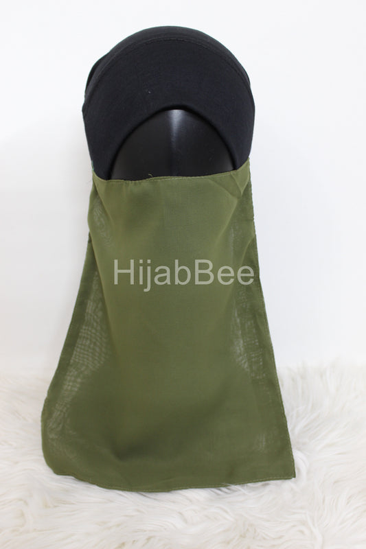 Elastic Niqab - Pine green